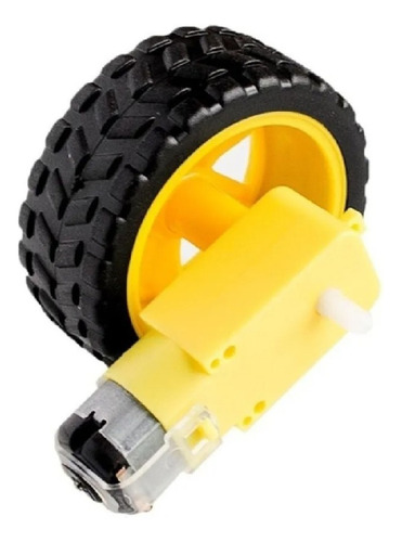 30 X Roda + Pneu + Motor Dc 3 A 6v Com Redução Robotica