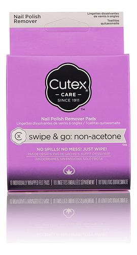 Cutex Care Swipe & Go - Almohadillas Quitaesmalte De Unas Si