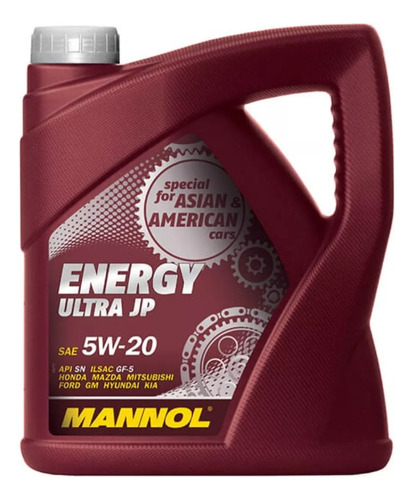 Aceite Lubricante 5w20 Mannol Sintetico Ultra Energy Jp 4lts