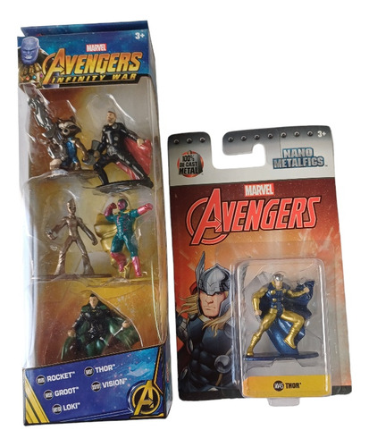Set De Caja Con 5 Figuras Avengers Y Figura De Thor De Jada