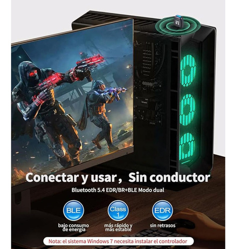 Y Transmisor/receptor 2 En 1 Adaptador Usb Bluetooth 5.4