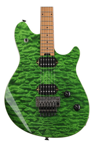 Evh Wolfgang Standard Qm Guitarra Eléctrica - Verde Transp. Color Verde Transparente