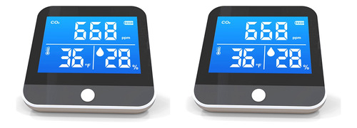2 Monitores Portátiles De Calidad Del Aire, Temperatura Y Hu