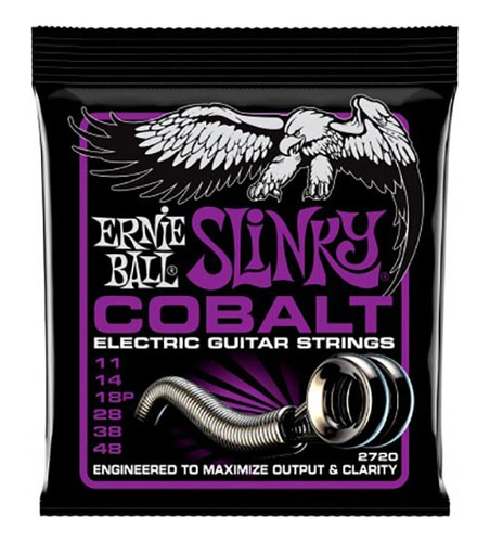 Encordoamento Guitarra Ernie Ball Cobalt 2720 Slinky 011 048