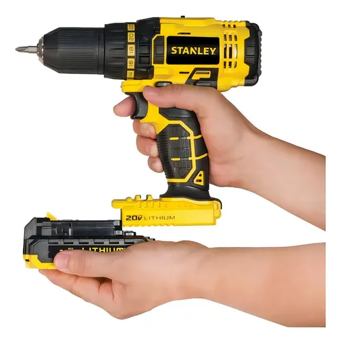 Taladro Rotación 20v + 2 Baterías Stanley Scd201c2k-b2c