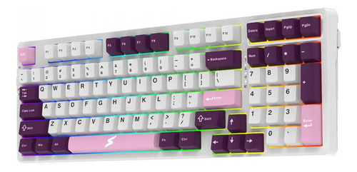 Teclado Gamer Mecânico Superframe Fusion Pro, Rgb Blu/wire Branco