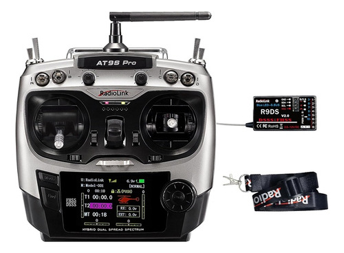 Transmisor Y Receptor De Radio At9s Pro 10/12 Canales R9ds,