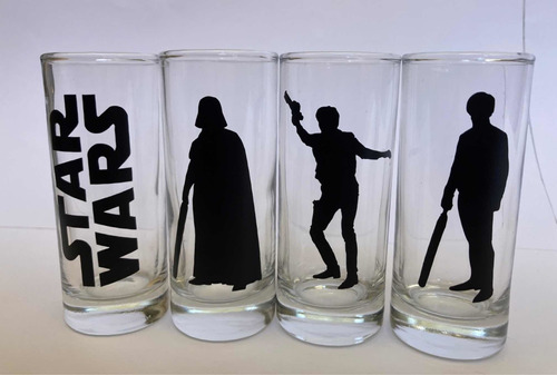 Juego De 4 Vasos Tequileros Star Wars Oh My Glass