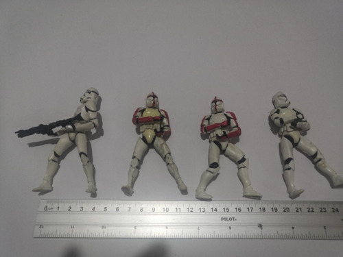 Clone Trooper Lote De 4 Figuras 1era Fase Loose Star Wars