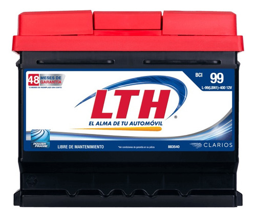 Acumulador Lth Para Carro Modelo L-99-400. Entrega  Cdmx.