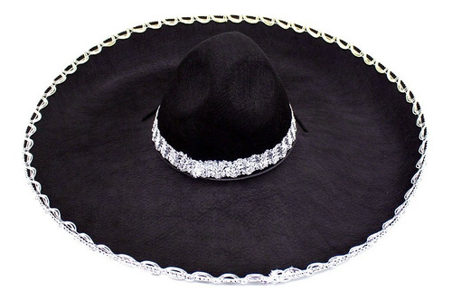 Sombrero Mexicano Negro Grande X1 Uni