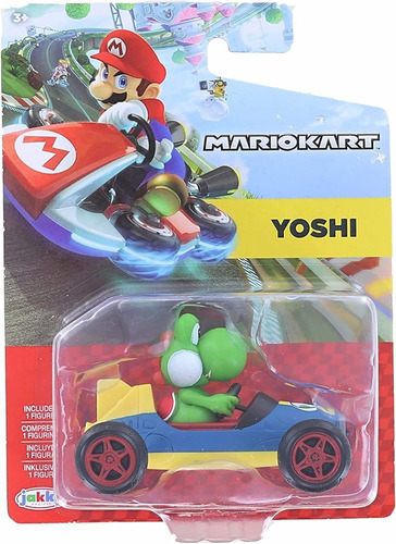 Mario Kart Jakks Nintendo Yoshi In Blue Mach 8 Vehicle