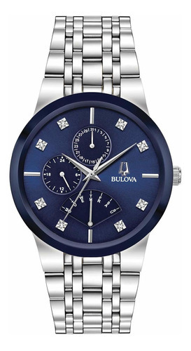 Reloj Bulova Para Caballero Modelo 96d144 Color de la correa Plateado