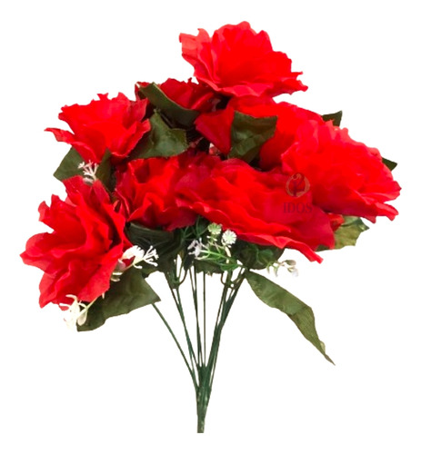 Ramo De Rosas Rojas Artificiales 42cm Pack X12 Ltf Shop 