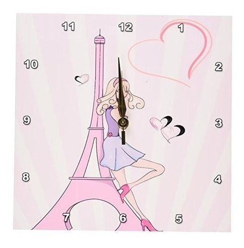 3drose Dpp_106888_1 Chica Torre Eiffel Y Corazones Amor Ilus
