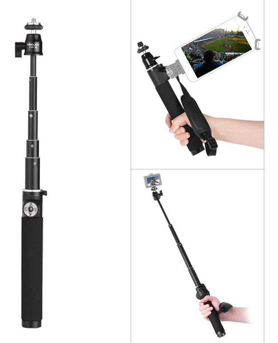 Bastão De Selfie Retrátil Com Holder Lateral Para Smartphone