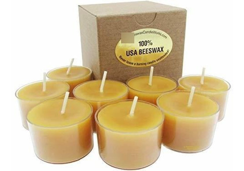 Velas De Cera De Abeja 8 Horas (pack De 8)