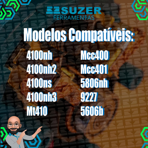 Escovas De Carvão 4100nh 4100nh2 Mt410 Mcc400 Cb303 10 Pares