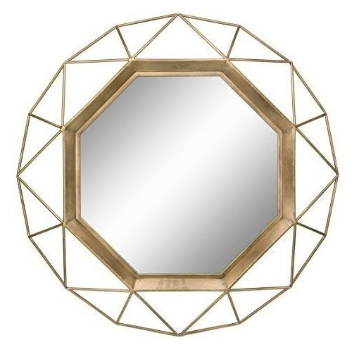 Stonebriar Geometrico Espejo De Pared 30 X 30 Oro