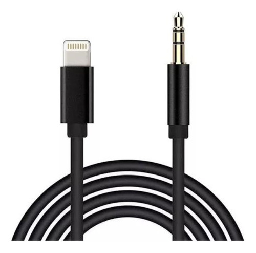 Cable Plug A Lightning Negro 3.5aux