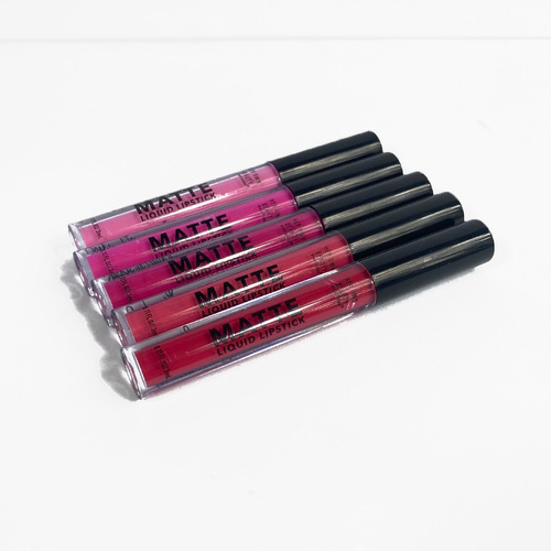 Labiales Tinta Para Labios Liquidos 5 Tonos Rosas Mate