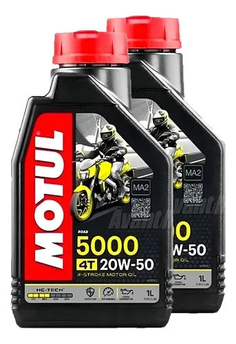 comprar Aceite para motor Motul 100% Semi Sintetico 20W-50 para moto\u002Fcuatriciclo de 2 unidades x 1L \u002F 2L