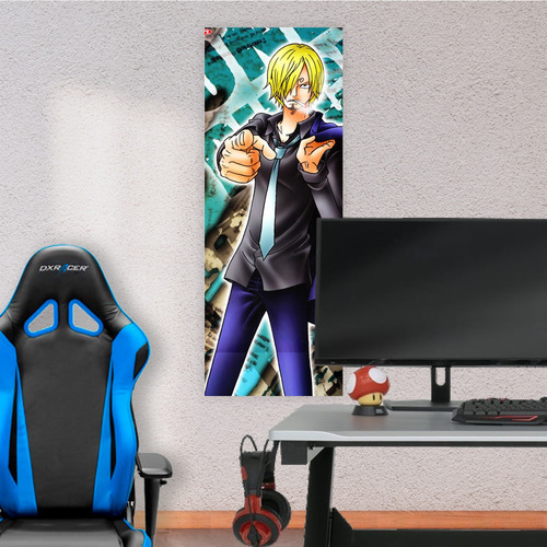 Cuadro Grande 30x80 Cm One Piece Sanji Traje Animeras