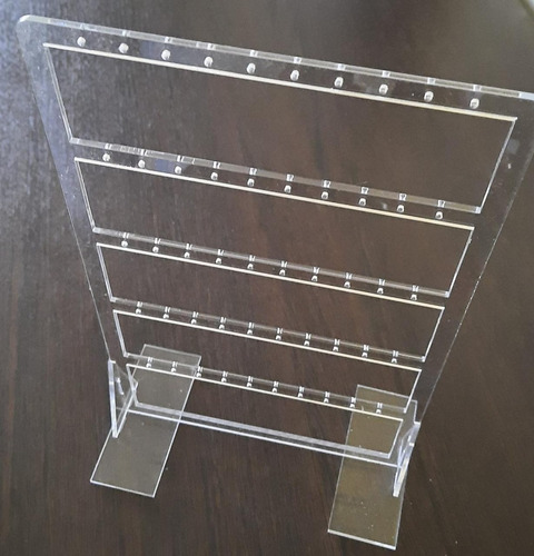 Imagen 5 de 8 de Exhibidor De Aros Para Joyería 25 Pares En Acrílico De 3mm