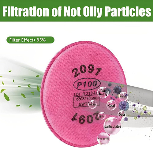 10pcs 2091 Filtro Partículas De Algodón Para Mascarilla