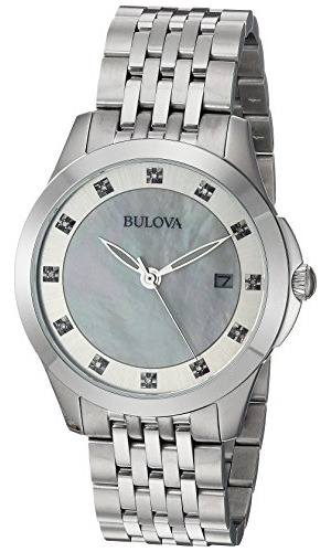 Bulova Reloj De Pulsera De Acero Inoxidable De 31 Mm De Diam