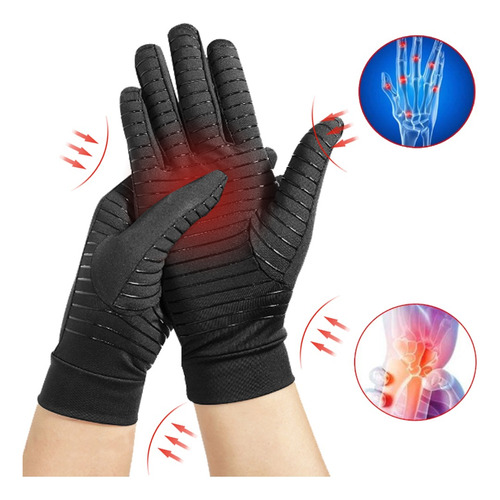 Guantes De Compresión Artritis Completos Con Dedos Táctiles