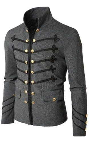 Ropa Gótica Steampunk Para Hombre, Chamarras Militares, Chaq