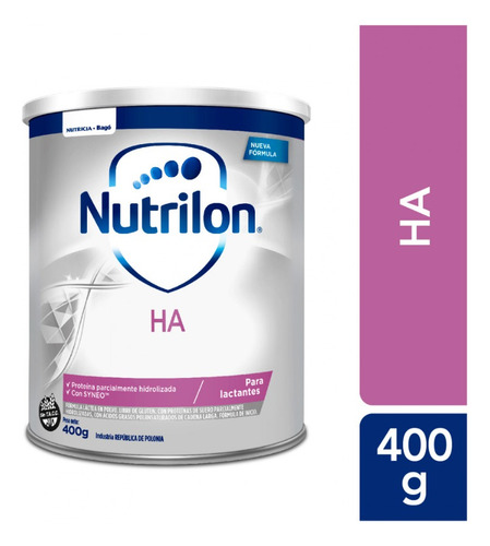 Leche En Polvo Nutrilon H.a Alergias Lata X400g Hasta 2 Años
