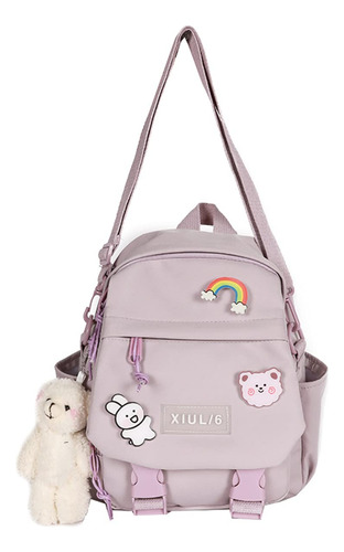 Mochila Mini Para Niños Para Escuela Aesthetic Kawaii Lila