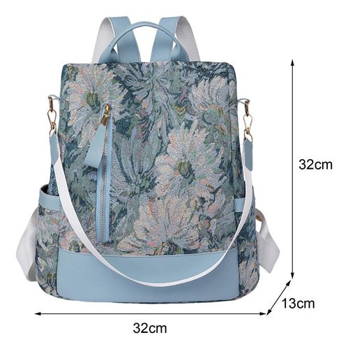 Wang Mochila De Mujer Con Cremalleras Suaves Para Viajes,