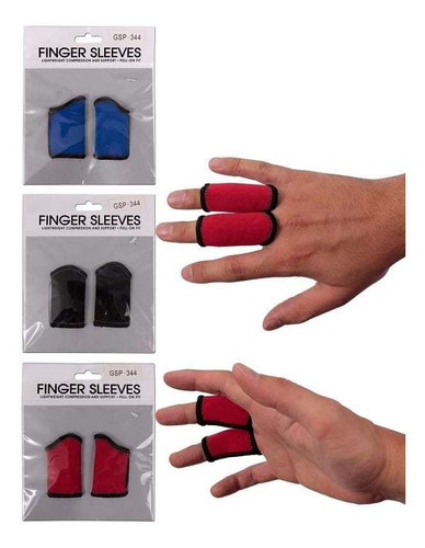 Par Guantes Vendas Dedos Pescar A Mano Yoyo Proteccion Rojo