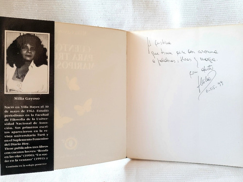Imagen 4 de 9 de Cuento Para Tres Mariposas Milia Gayoso El Augur Firmado