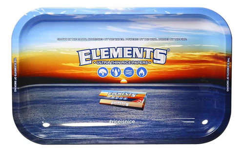 Papéis Para Cigarros Elements Bandeja De Metal Elements Média De 1 X 1 U