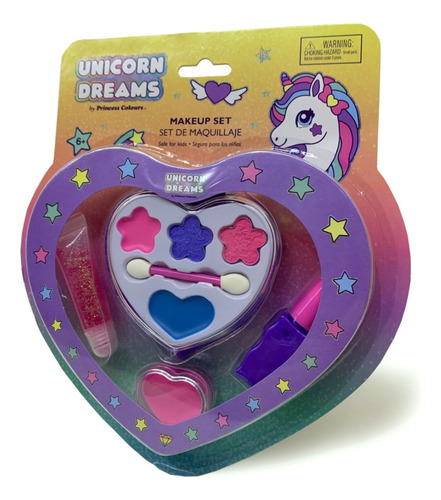 Maquillaje Unicornios Infantil Sombras Espejo Labial Make Up