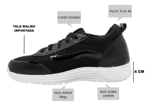 Zapatillas Mujer Livianas Detalles Charol Fiona Bym Shoes
