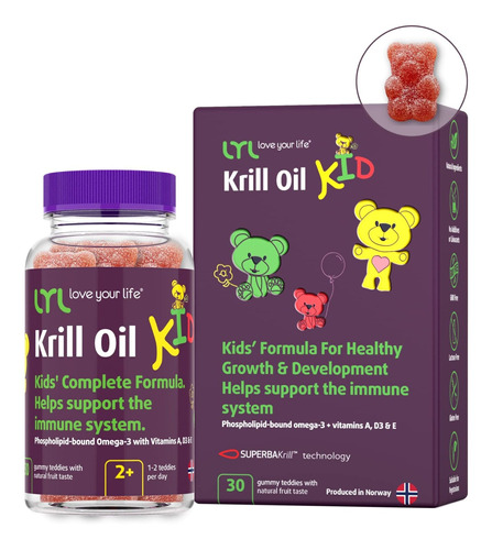 Lyl Krill Oil Kid Con Vitamina D 3, Vitamina E Y Vitamina A
