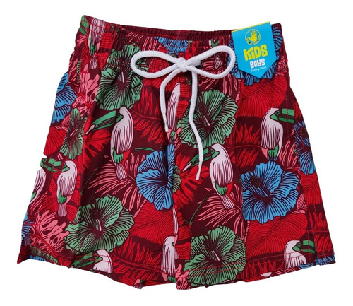 Short Bermuda Playero Para Niños Microfibra Playa Y Piscina