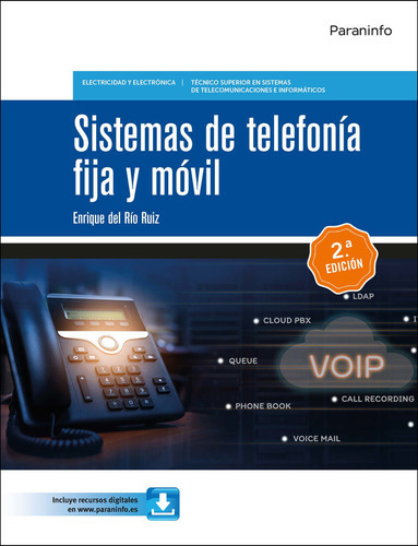 Sistemas De Telefonia Fija Y Movil 2ãâª Ed 2023, De Del Rio Ruiz, Enrique. Editorial Ediciones Paraninfo, S.a, Tapa Blanda En Español