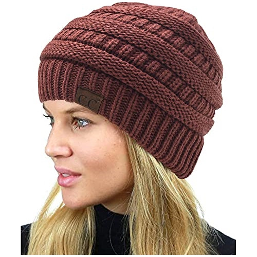 Gorro Unisex Grueso Y Suave Elástico De Punto Trenzado