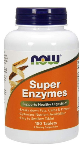 Now Foods Super Enzimas Enzymes Digestivas. 180 Capsulas