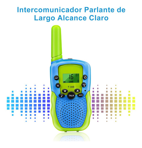 2 Pzas Walkie Talkies Para Niñas, 3km Largo Alcance Radios