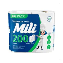 Comprar Papel Toalla Cocina Premium Mili 2 Rollos 100 Hojas  Pack X4