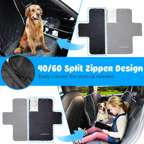 Funda De Asiento Para Perro 100% Impermeable Con Ventana Vis