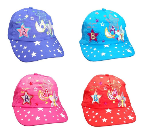 Gorras Por Mayor Niños Niñas Verano Diseño Estrellas X 12 Un