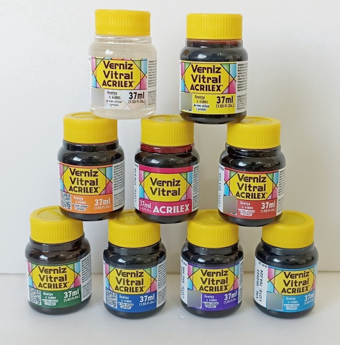 Pintura Vitral 37ml | Acrilex Verniz Vitral| Unidad 